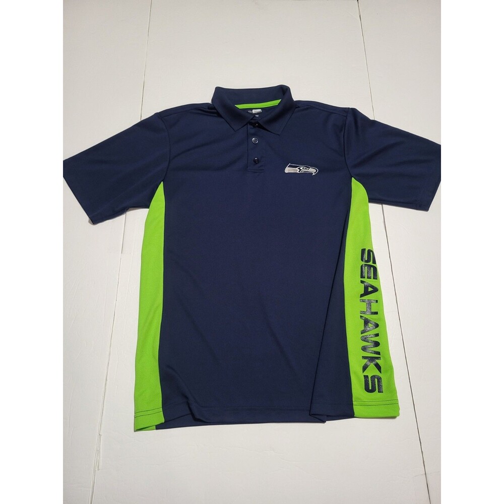 (#L6) Seattle Seahawks NFL Team Apparel Navy & Lime TX3 Cool Mens Large